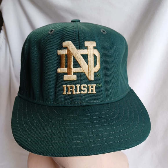 Pro-Line Other - Vintage Notre Dame Fighting Irish Pro-Line Green Fitted Hat Size 7 5/8
